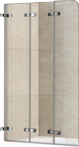 Изображение товара Стеклянная шторка для ванны WeltWasser WW100 100ZD3-75