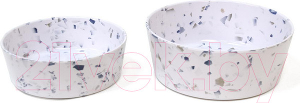 Изображение товара Миска для животных Tarhong Terrazzo / PTD3060WBTF (белый/синий)