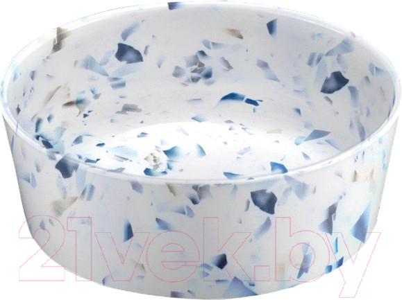 Изображение товара Миска для животных Tarhong Terrazzo / PTD3060WBTF (белый/синий)