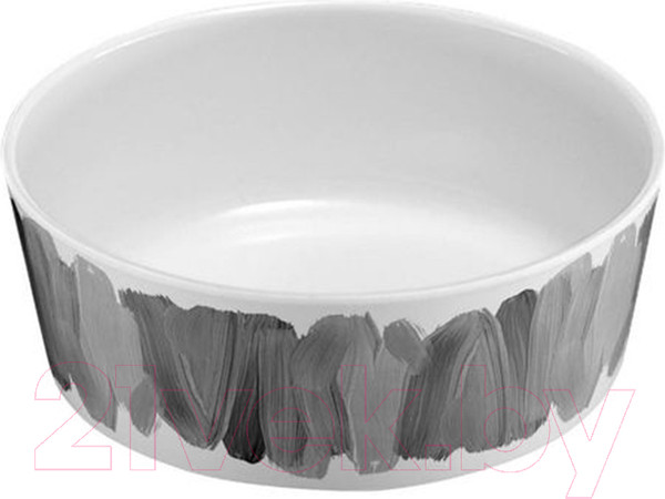 Изображение товара Миска для животных Tarhong Water Color Brush Stroke / PTD3060PBMBS (белый/серый)