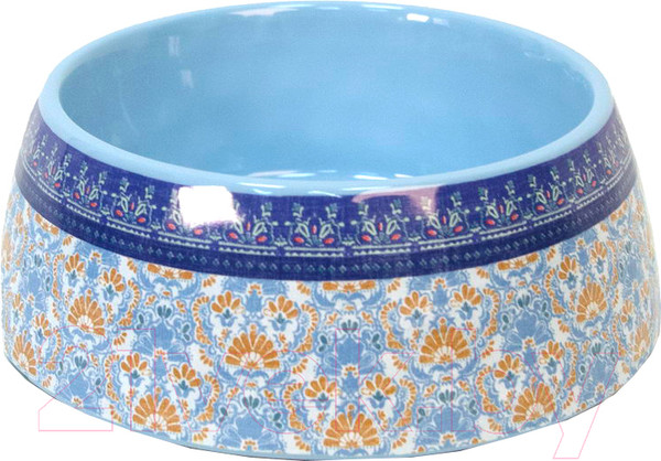 Изображение товара Миска для животных Tarhong Flower Fields / PVA3063PBFCM (голубой с рисунком)