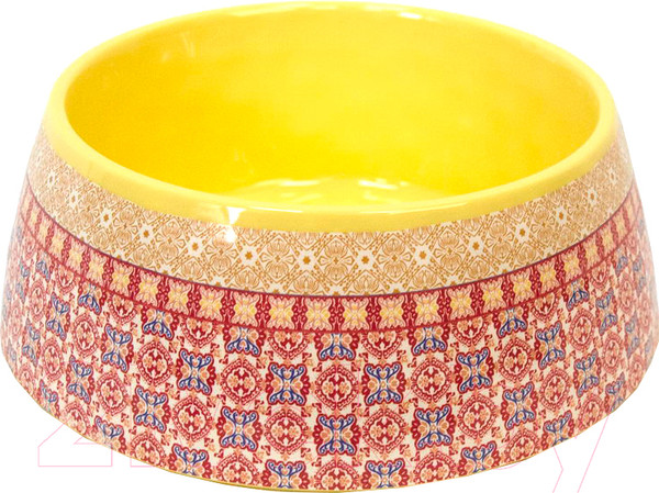 Изображение товара Миска для животных Tarhong Flower Fields / PVA3071PBFTM (желтый с рисунком)