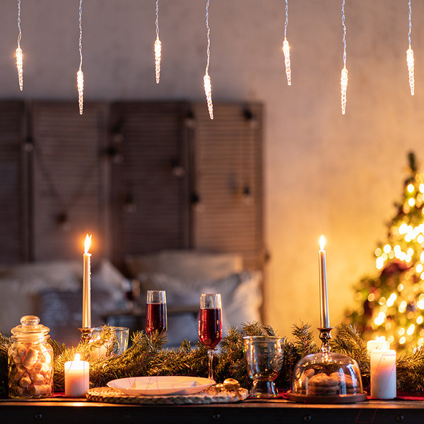 Изображение товара Светодиодная бахрома Neon-Night Сосульки 303-067 (1.5x0.25м, теплый белый)