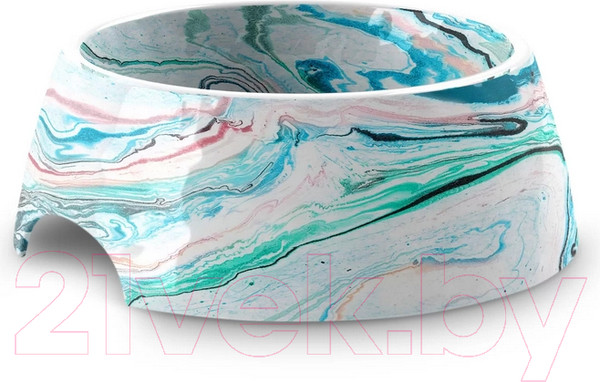 Изображение товара Миска для животных Tarhong Marble Swirl / PVA3071PBMMS (мрамор цветной)