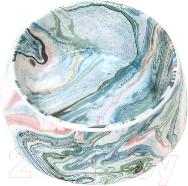 Изображение товара Миска для животных Tarhong Marble Swirl / PVA3071PBMMS (мрамор цветной)