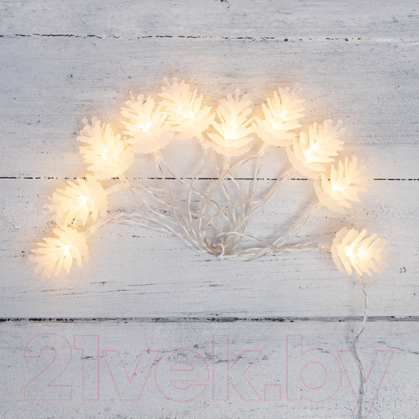 Изображение товара Светодиодная гирлянда Neon-Night Шишки 303-098 (1.5м, теплый белый)