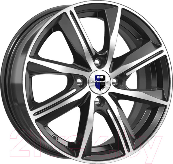 Изображение товара Литой диск K&K Арнар (КС890) 15x6" 4x100мм DIA 54.1мм ET 46мм Алмаз черный