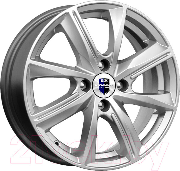 Изображение товара Литой диск K&K Арнар (КС890) 15x6" 4x100мм DIA 60.1мм ET 50мм Сильвер