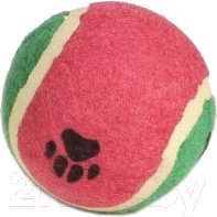 Изображение товара Игрушка для собак Beeztees Мячик теннисный с отпечатками лап / 625597 (большой)