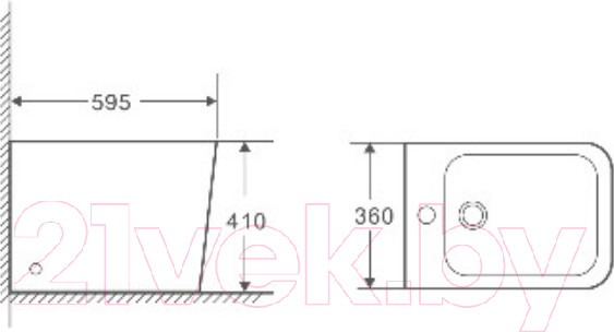 Изображение товара Биде напольное WeltWasser WW Gelbach 003 GL-WT (белый глянец)