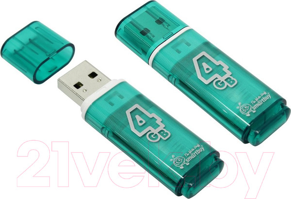 Изображение товара USB flash накопитель SmartBuy Glossy Green 4GB (SB4GBGS-G)