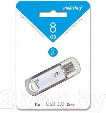 Изображение товара USB flash накопитель SmartBuy V-Cut Silver 8GB (SB8GBVC-S)