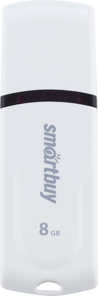 Изображение товара USB flash накопитель SmartBuy Paean White 8GB (SB8GBPN-W)