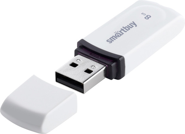 Изображение товара USB flash накопитель SmartBuy Paean White 8GB (SB8GBPN-W)
