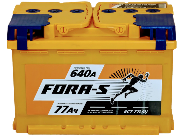Изображение товара Автомобильный аккумулятор Fora-S R+ (77 А/ч)