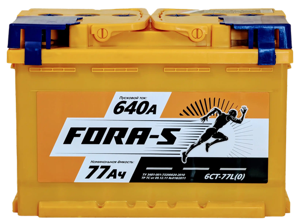 Изображение товара Автомобильный аккумулятор Fora-S R+ (77 А/ч)