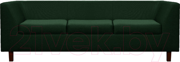 Изображение товара Диван Brioli Дедрик Д трехместный (J8/темно-зеленый)
