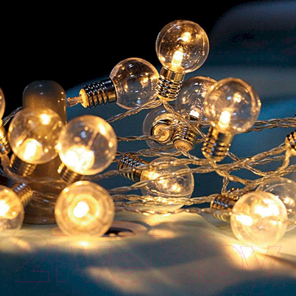 Изображение товара Светодиодная гирлянда Neon-Night Лампочки 304-015 LED (1.5м, теплый белый)