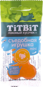Изображение товара Лакомство для собак TiTBiT Mini. Съедобная игрушка косточка с индейкой / 14417