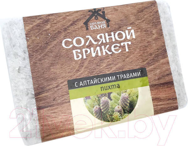 Изображение товара Соляной брикет для бани Соляная баня С алтайскими травами Пихта