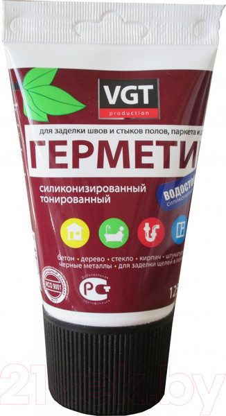 Изображение товара Герметик акриловый VGT Для наружных и внутренних работ (160г, махагон)