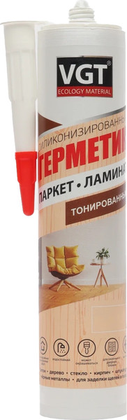 Изображение товара Герметик акриловый VGT Силиконизированный для наружных и внутренних работ (400г, махагон)