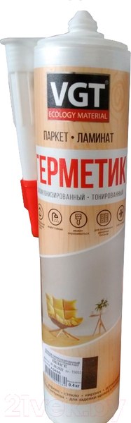Изображение товара Герметик акриловый VGT Для наружных и внутренних работ (400г, венге)