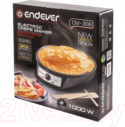 Изображение товара Блинница Endever Skyline CM-30B (черный)