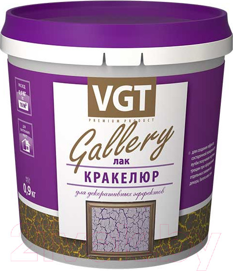 Изображение товара Лак VGT Кракелюр для декоративных покрытий (900г)