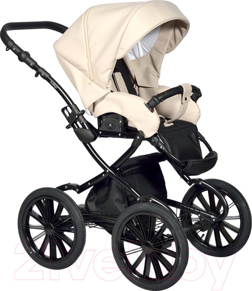 Изображение товара Детская универсальная коляска INDIGO Broco Eco Plus 14 2 в 1 (Be 02, бежевая кожа)