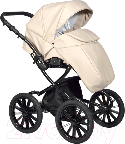 Изображение товара Детская универсальная коляска INDIGO Broco Eco Plus 14 2 в 1 (Be 02, бежевая кожа)