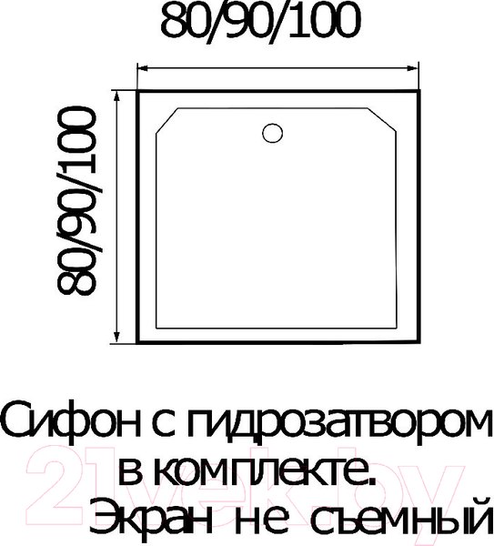 Изображение товара Душевая кабина RIVER Tana 100 Б/К