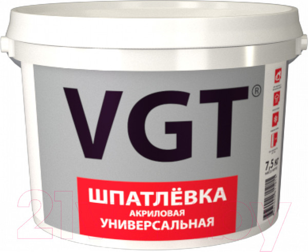 Изображение товара Шпатлевка готовая VGT Универсальная для наружных и внутренних работ (1кг)