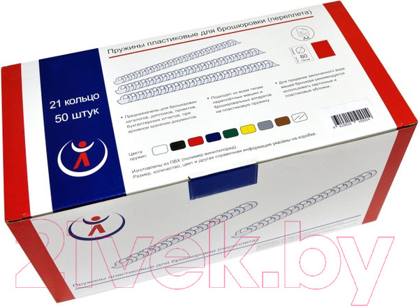 Изображение товара Пружины для переплета РеалИст Пластик 25мм (прозрачный)