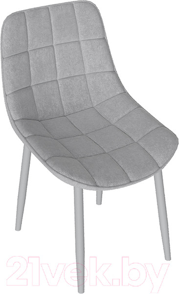 Изображение товара Стул ТриЯ Boston (белый муар/велюр V004 светло-серый)