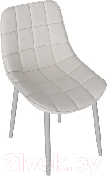 Изображение товара Стул ТриЯ Boston (белый муар/велюр V005 светло-бежевый)