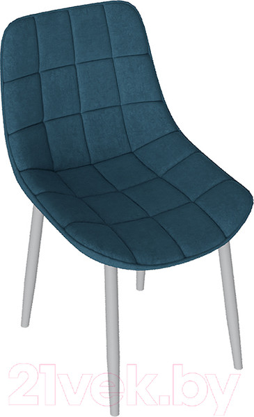 Изображение товара Стул ТриЯ Boston (белый муар/велюр V006 бирюзовый)