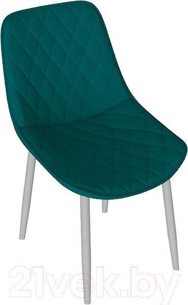 Изображение товара Стул ТриЯ Oscar (белый муар/велюр L006 бирюзовый)
