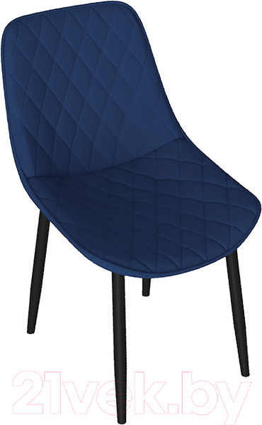 Изображение товара Стул ТриЯ Oscar (черный муар/велюр L005 синий)