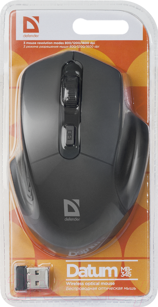 Изображение товара Мышь Defender Datum MB-345 / 52345 (черный)