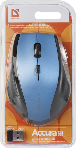 Изображение товара Мышь Defender Accura MM-365 / 52366 (синий)