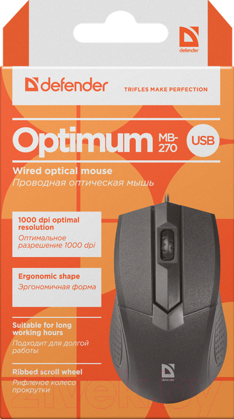 Изображение товара Мышь Defender Optimum MB-270 / 52270 (черный)