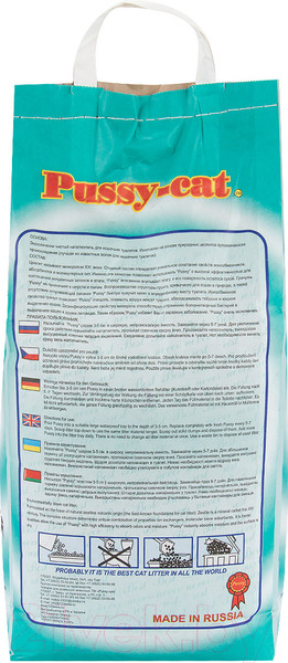 Изображение товара Наполнитель для туалета Pussy-cat Океанический (4.5л/2.8кг)