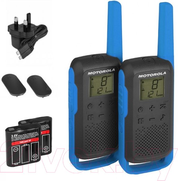 Изображение товара Комплект раций Motorola Talkabout T62 (синий)