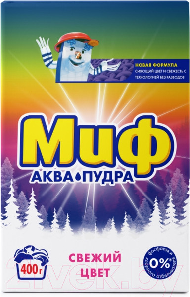 Изображение товара Стиральный порошок Миф 3в1 Cвежий цвет (Автомат, 400г)