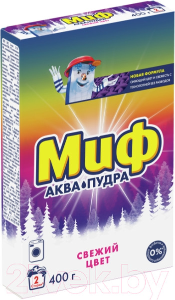 Изображение товара Стиральный порошок Миф 3в1 Cвежий цвет (Автомат, 400г)