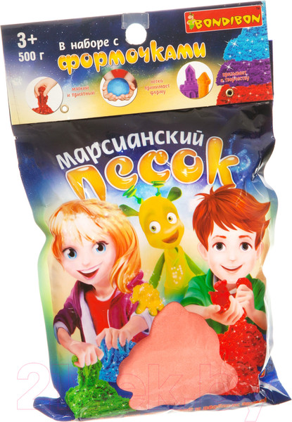 Изображение товара Кинетический песок Bondibon Марсианский песок / ВВ1728 (оранжевый)