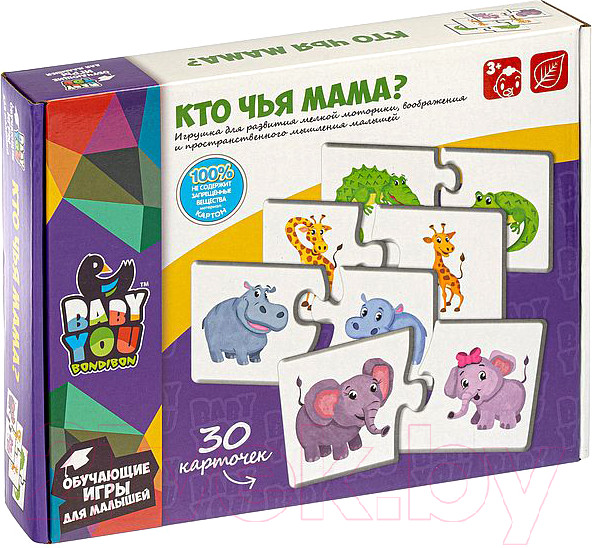 Изображение товара Развивающая игра Bondibon Пазл. Кто чья мама? / ВВ4828