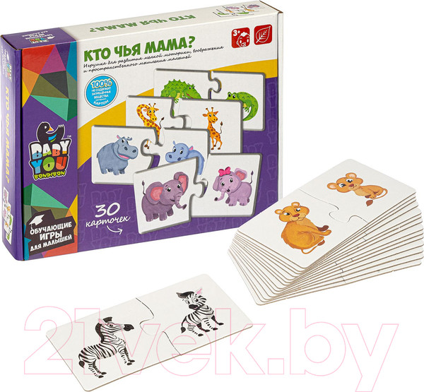 Изображение товара Развивающая игра Bondibon Пазл. Кто чья мама? / ВВ4828