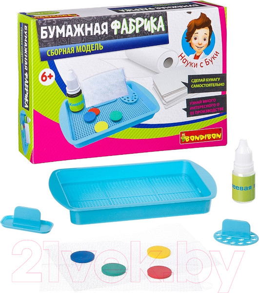 Изображение товара Набор для опытов Bondibon Французские опыты. Бумажная фабрика / ВВ2588